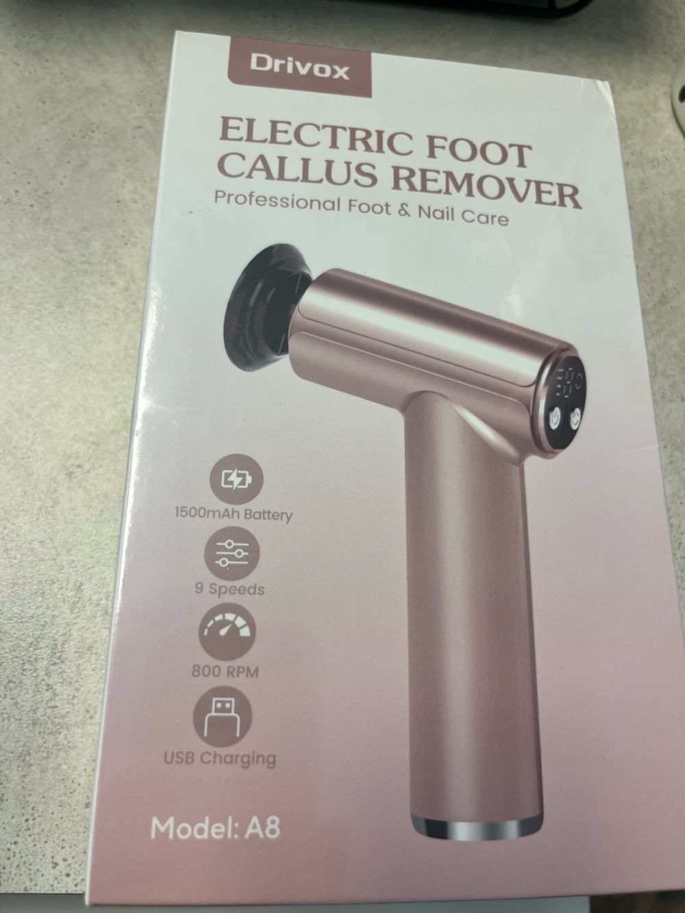A8 Electric Foot Callus Remover - Rose Gold